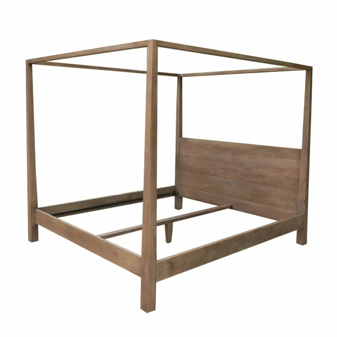 Loberon Bed Milo Eenpersoons - 180x200cm antiekbruin - afbeelding 3 van 6
