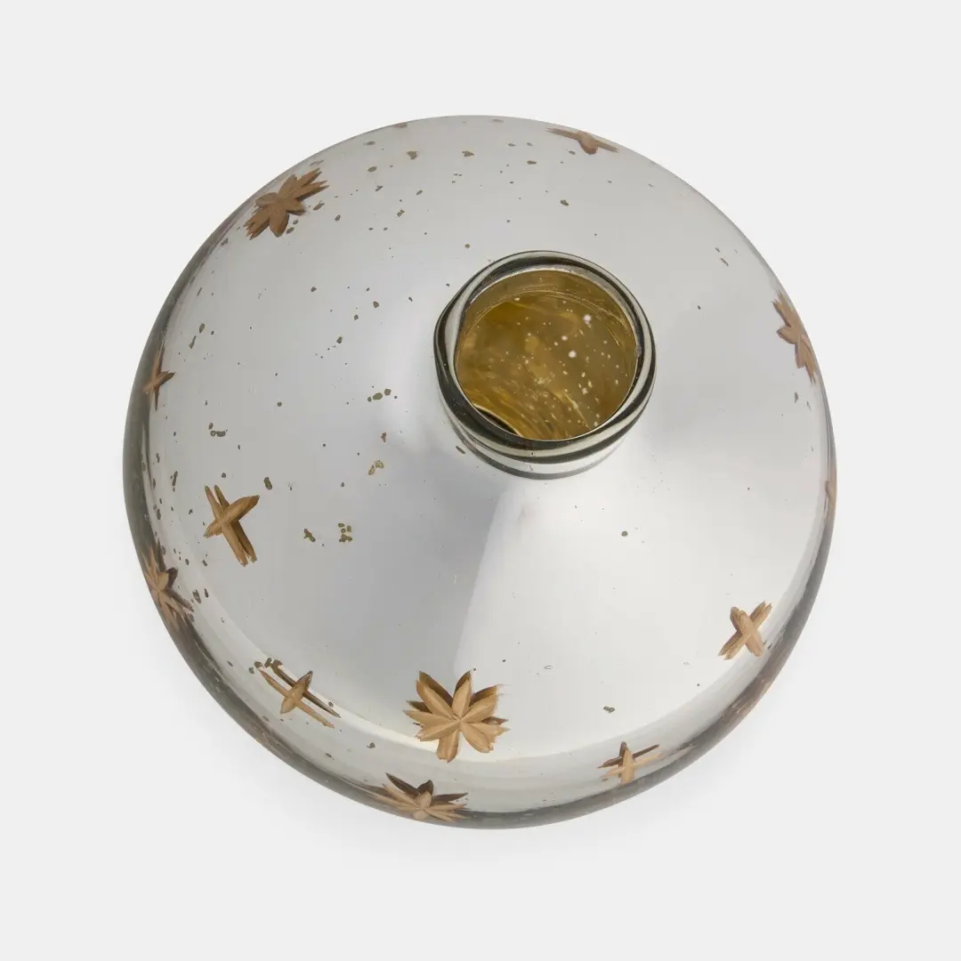Loberon Sølvås Vaas Set - 2 Stuks Ø13cm Antiekzilverkleurig - afbeelding 4 van 6