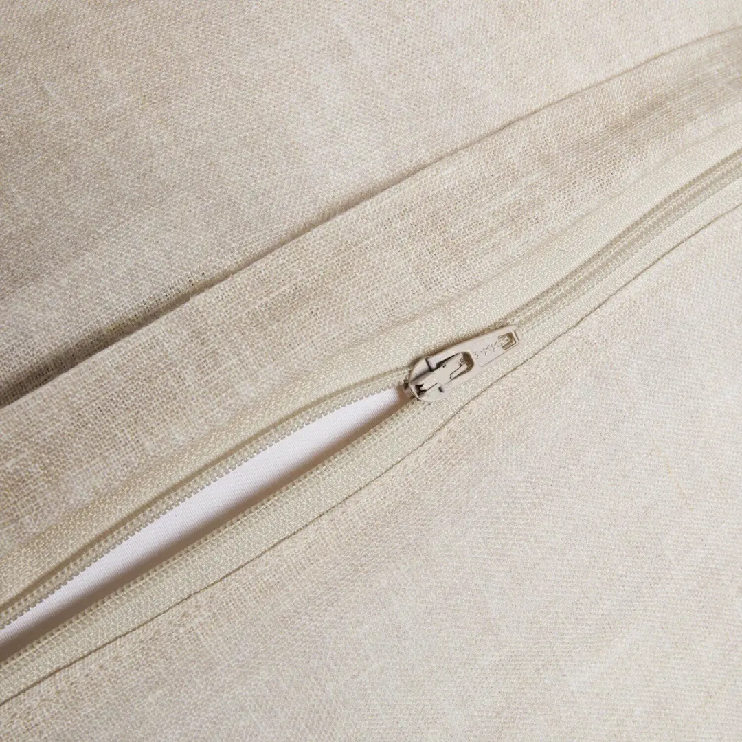 Loberon Kussenhoes Lourévie - beige/groen - afbeelding 5 van 6