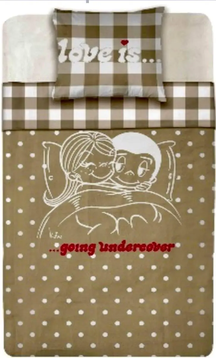 Love is going undercover Dekbedovertrek flanel