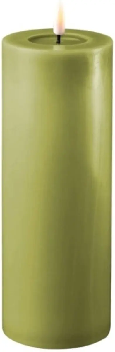 Deluxe Homeart RF-0085 LED Kaars Olijf Groen