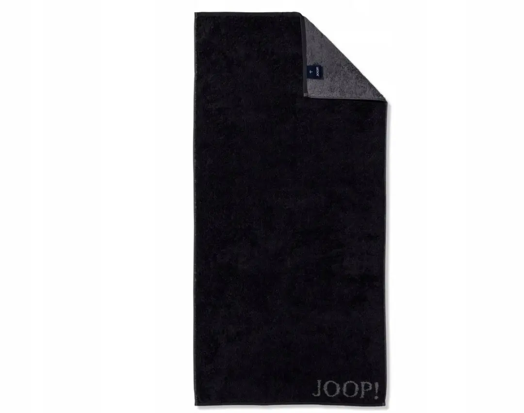 JOOP! Badhanddoek Frotte 50x100 cm Doubleface Zwart