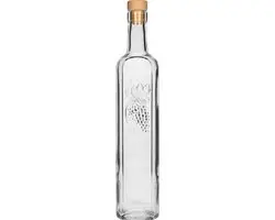 Decoratieve fles 500ml met kurkdop