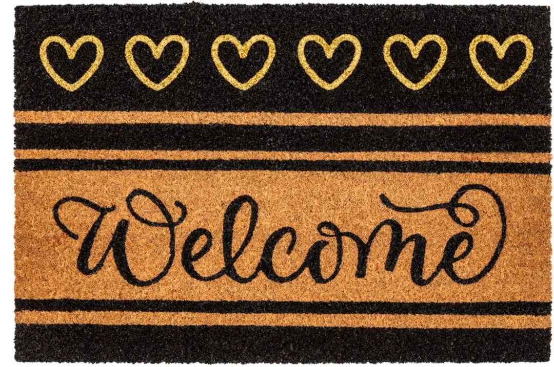 Ruco Glitter Welcome Hearts 40 x 60 cm