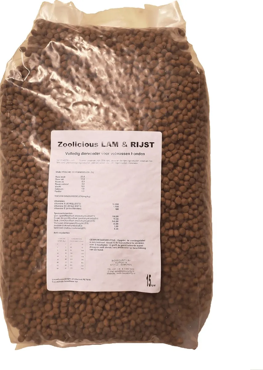 Bosch Zoolicious Lam & Rijst Brokken - 15kg
