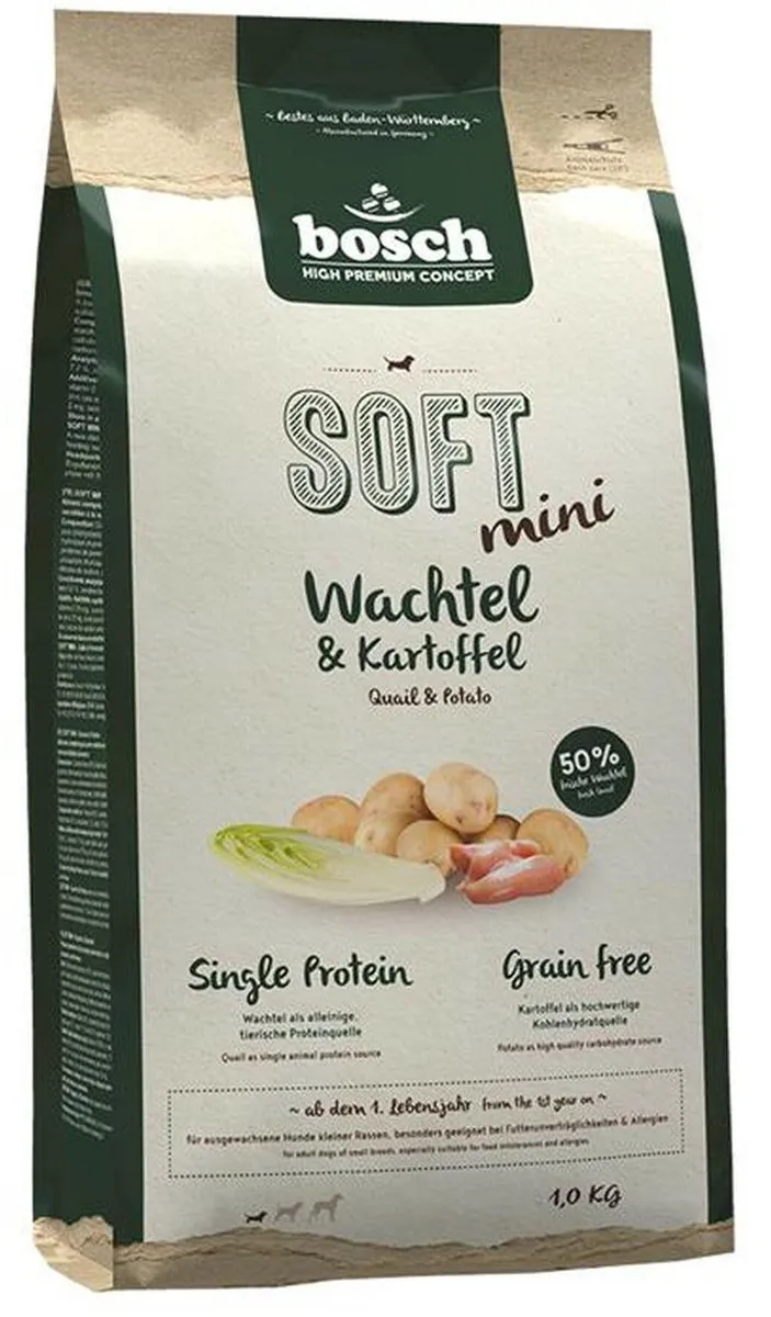 Bosch Soft Mini Hondenvoer Kwartel & Aardappel 1kg