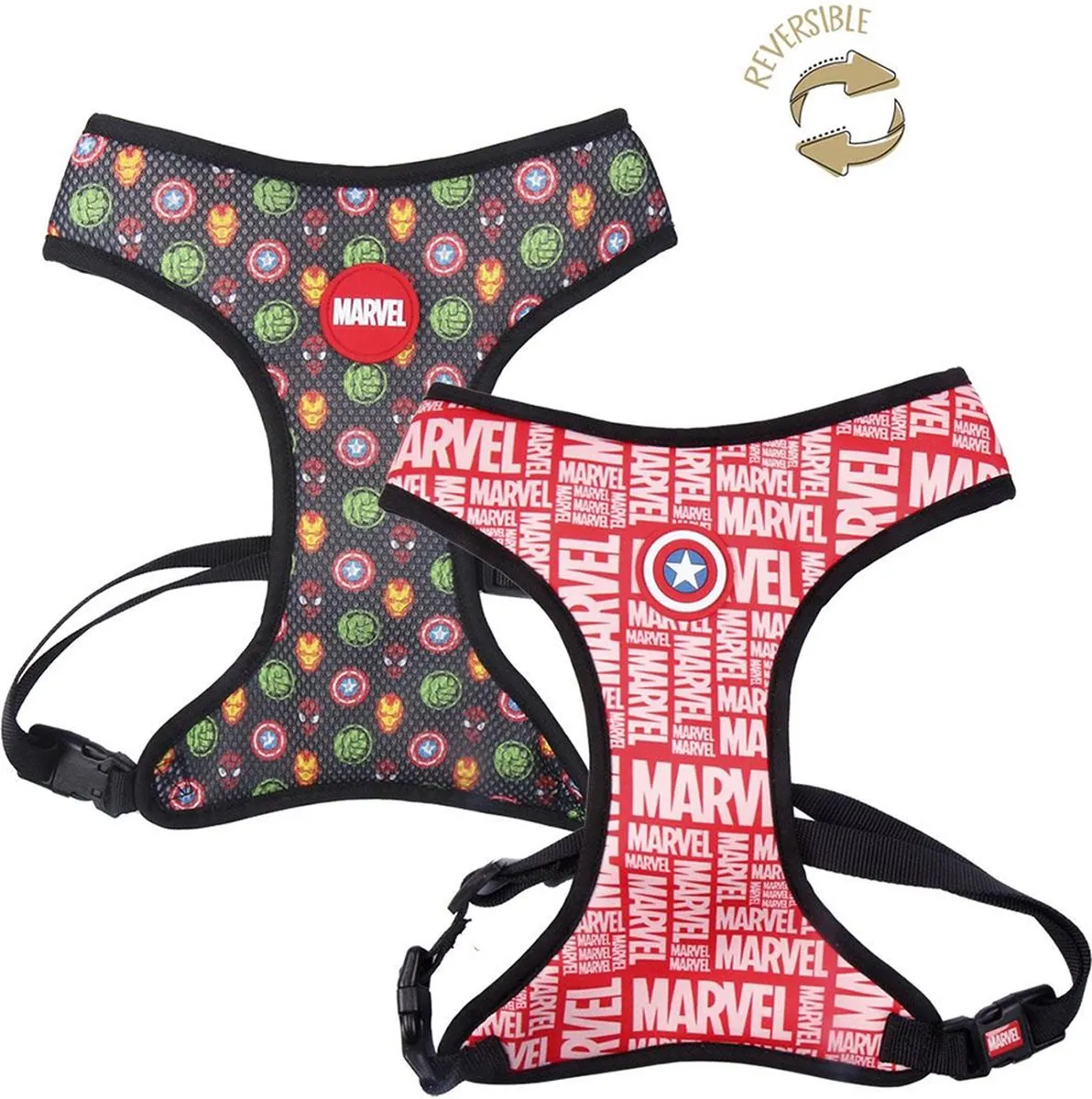 Marvel Hondentuig - Omkeerbaar Hondenharnas - XS-S hals lengte 32cm-borstomtrek 33.5-50cm