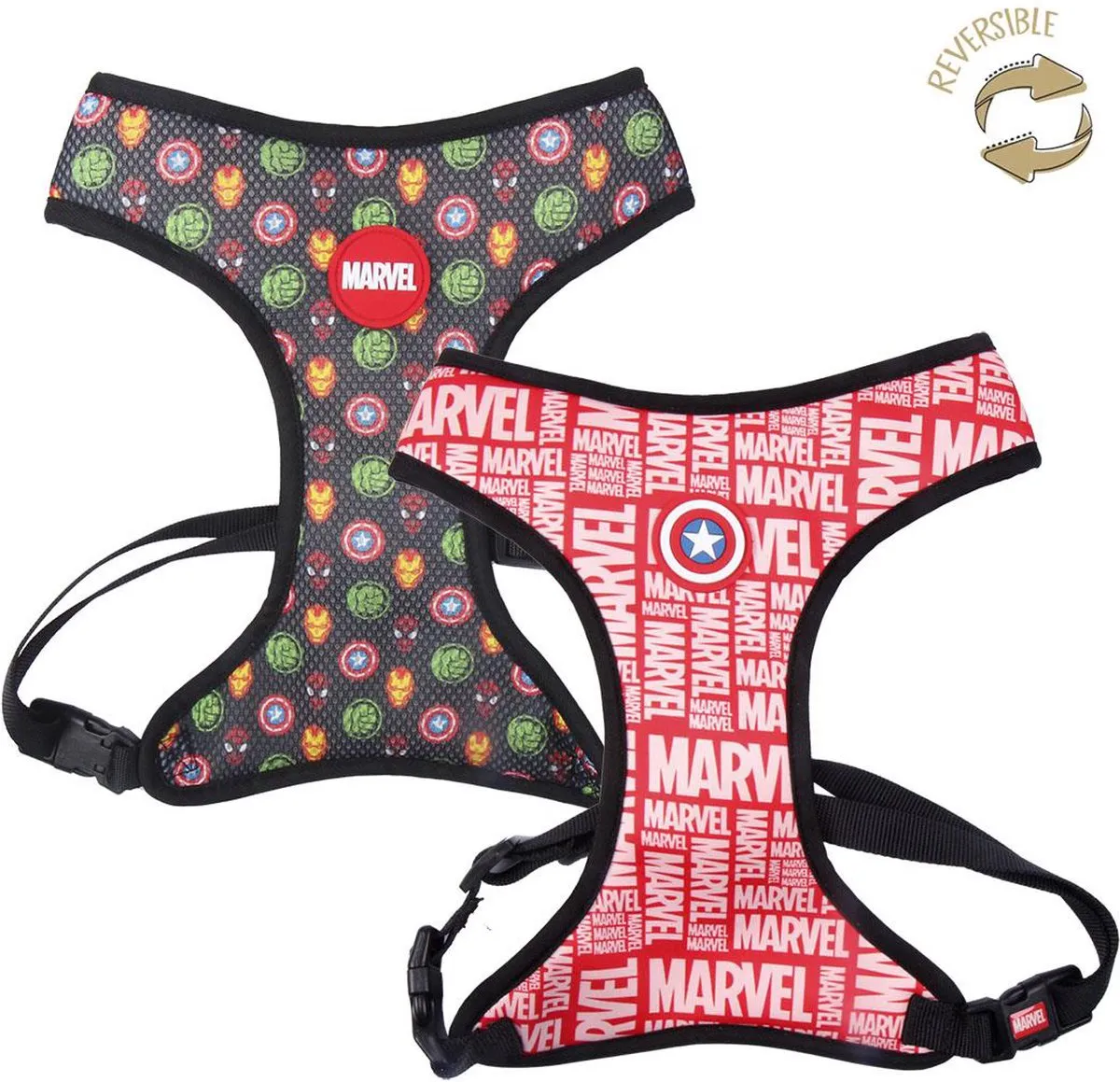 Marvel Hondentuig - Omkeerbaar Hondenharnas - XS-S hals lengte 32cm-borstomtrek 33.5-50cm