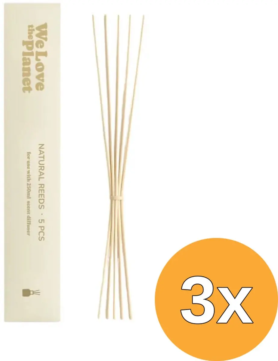 3x We Love The Planet Natural Reeds 5pcs (250 ml)
