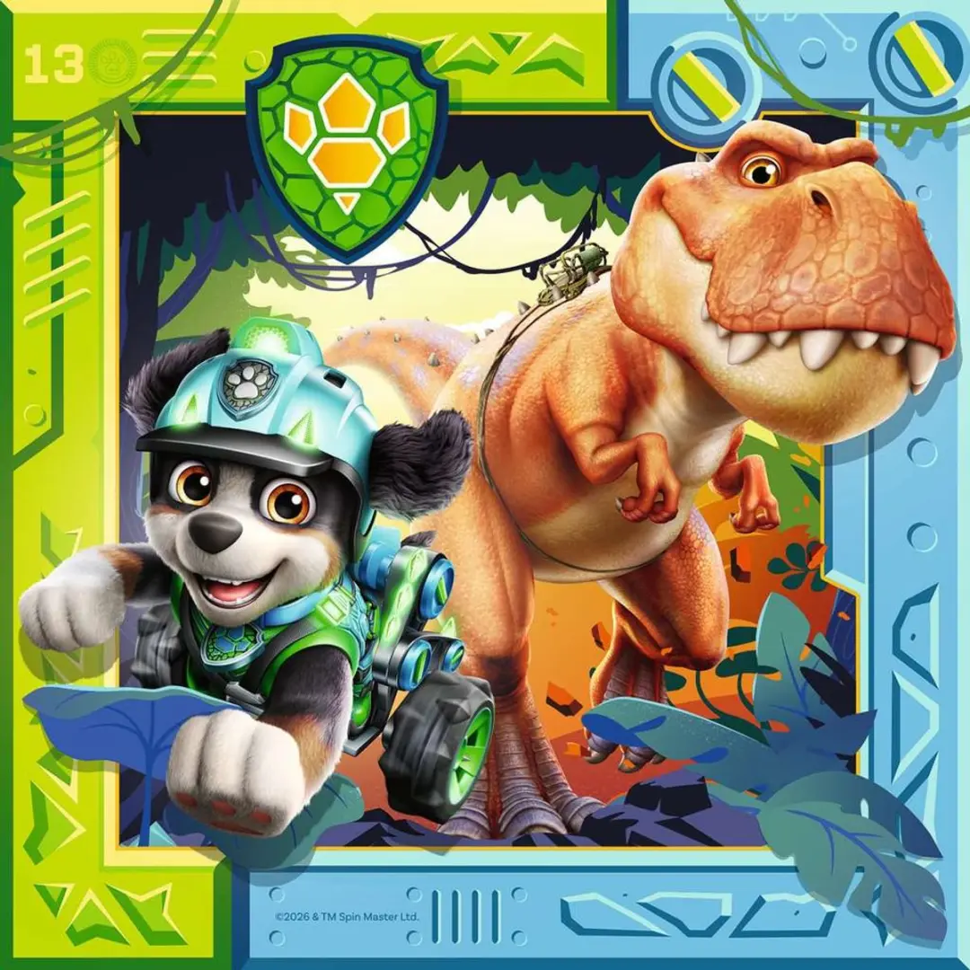 Ravensburger Paw Patrol Dino Movie Kinderpuzzel 3x49 Stukjes - afbeelding 2 van 2