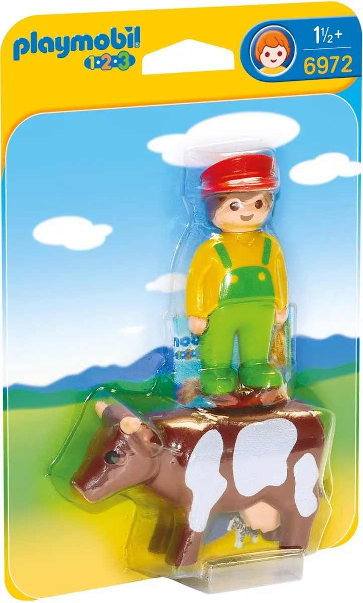 Playmobil 123 Boer met koe