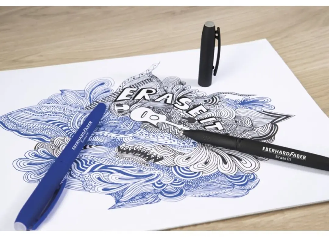 EBERHARD FABER wisbare gelpen, navulbaar, blauw, 0,7 mm