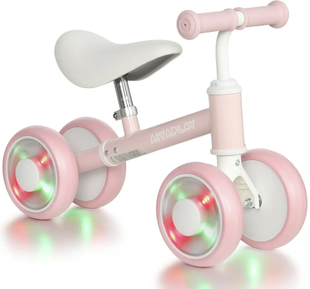 AIYAPLAY Kids Balance Bike-Stahl, EVA-52 x 22 x 37 cm-Rosa