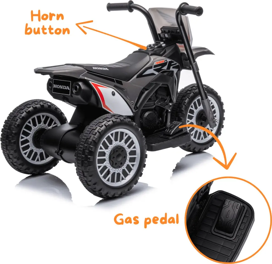 Vrooomy Honda CRF450 Driewieler - Grijs - afbeelding 4 van 6