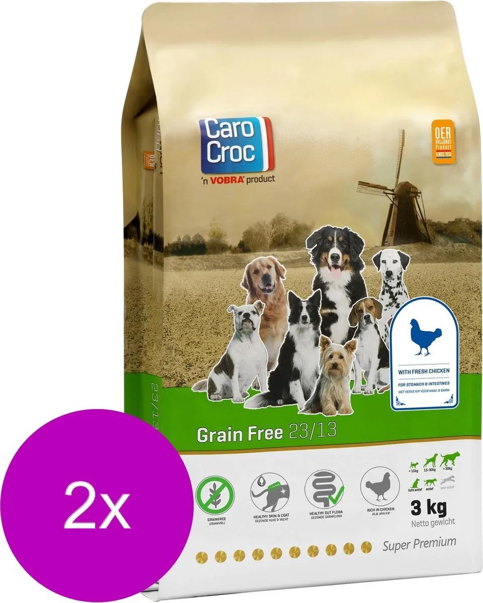 Carocroc Grain Free Gevogelte & Aardappel & Bieten Hondenvoer