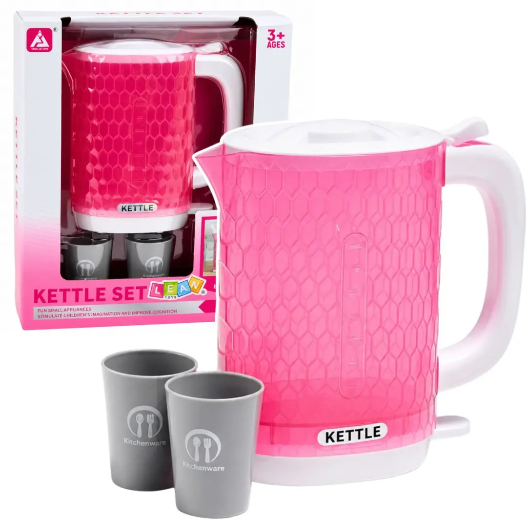 Kinderketel Met Kopjesset Kookgeluiden Lichtjes Roze