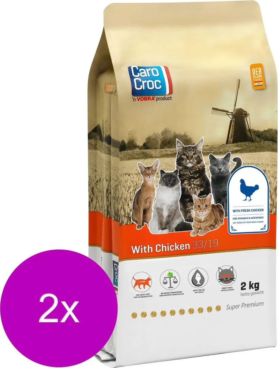 Carocroc With Chicken Kattenvoer - 2x2kg