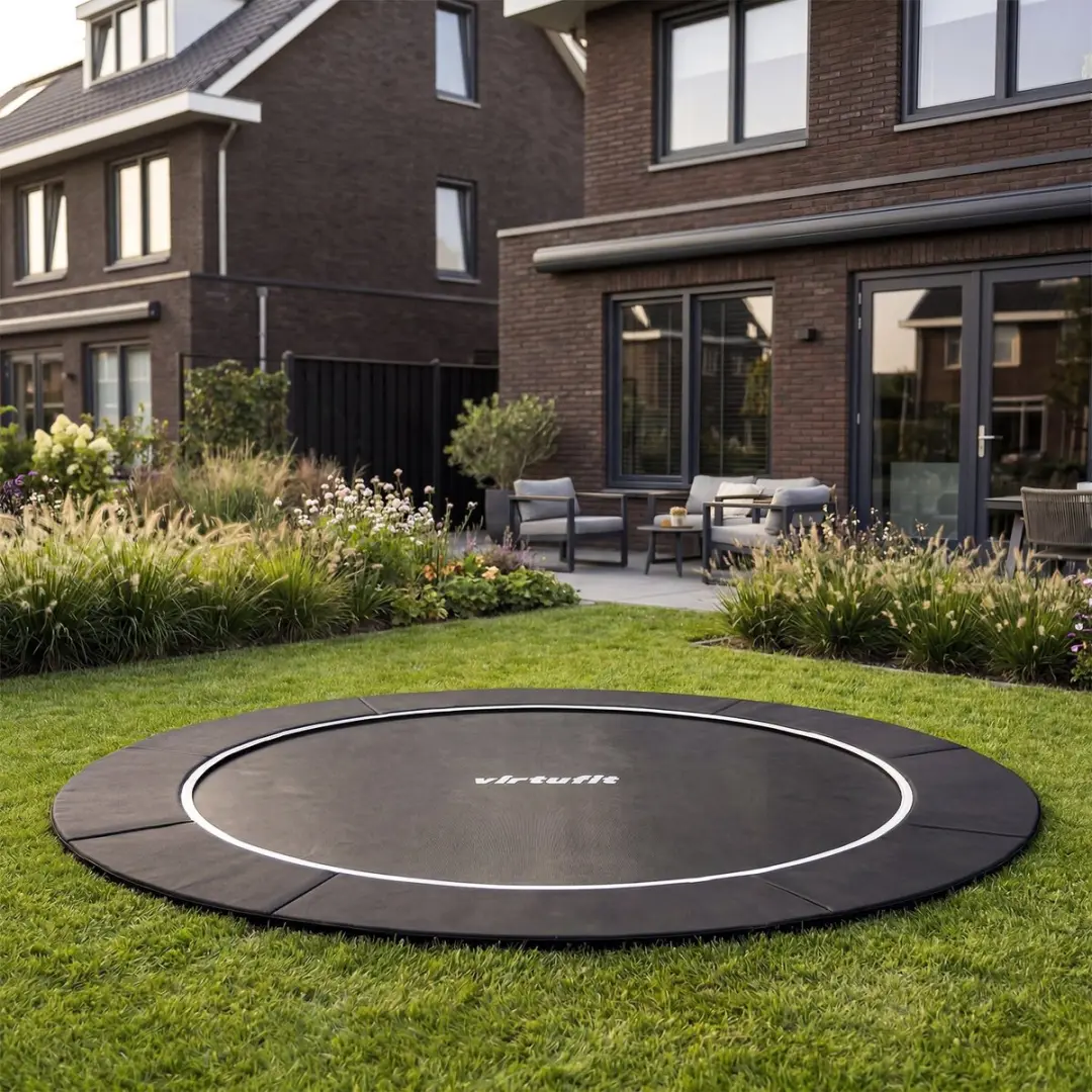 VirtuFit GroundLevel Trampoline 251cm - Zwart - afbeelding 3 van 6