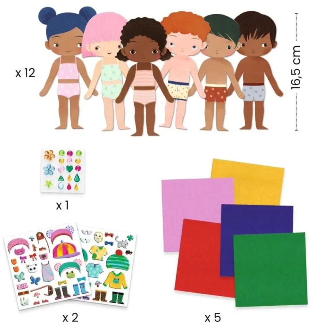 Djeco S’habiller de douceur Stickers - Multicolor - afbeelding 2 van 5