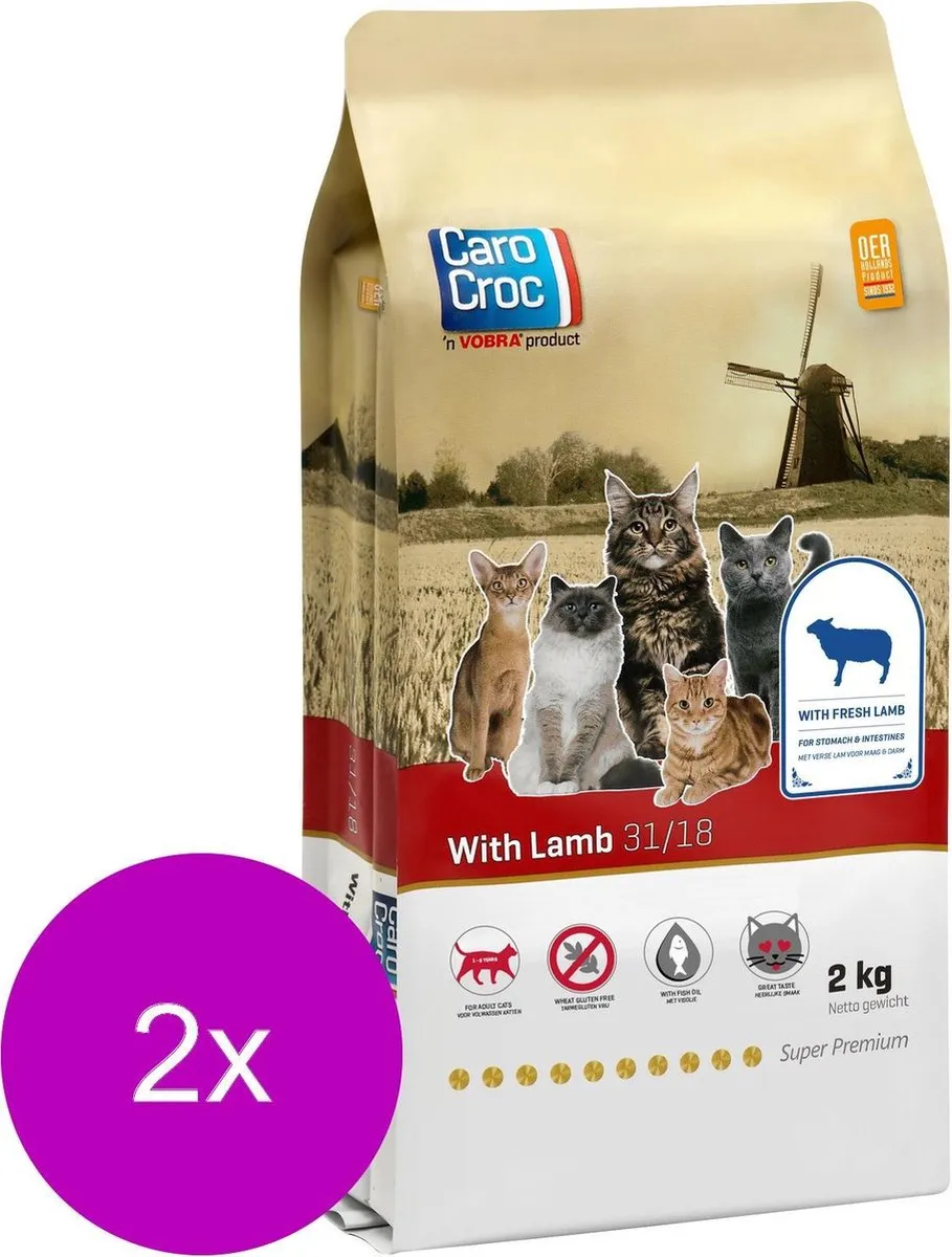 Carocroc With Lamb Kattenvoer - 2x2kg