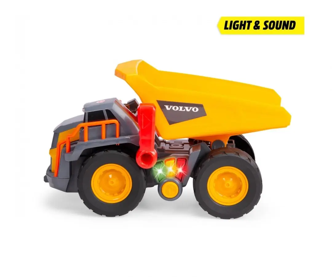 Dickie Volvo Kiepwagen - Grijs/Geel - afbeelding 3 van 6