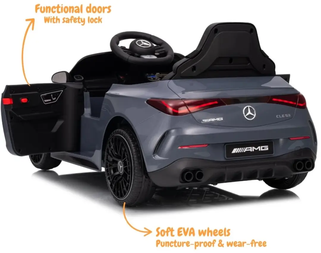 Vrooomy Mercedes-AMG CLE53 Coupé 12V Kinderauto - Grijs - afbeelding 4 van 6