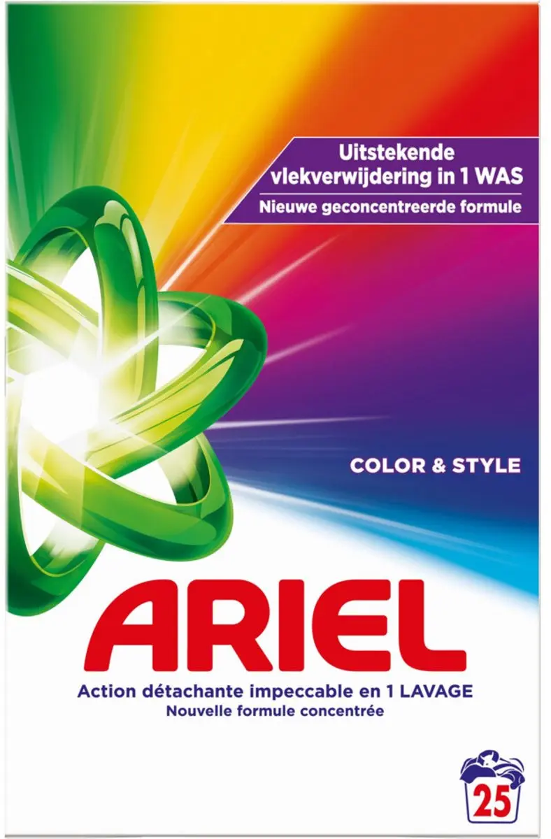 Ariel Waspoeder Color 25 Wasbeurten 1,25 kg - afbeelding 2 van 5