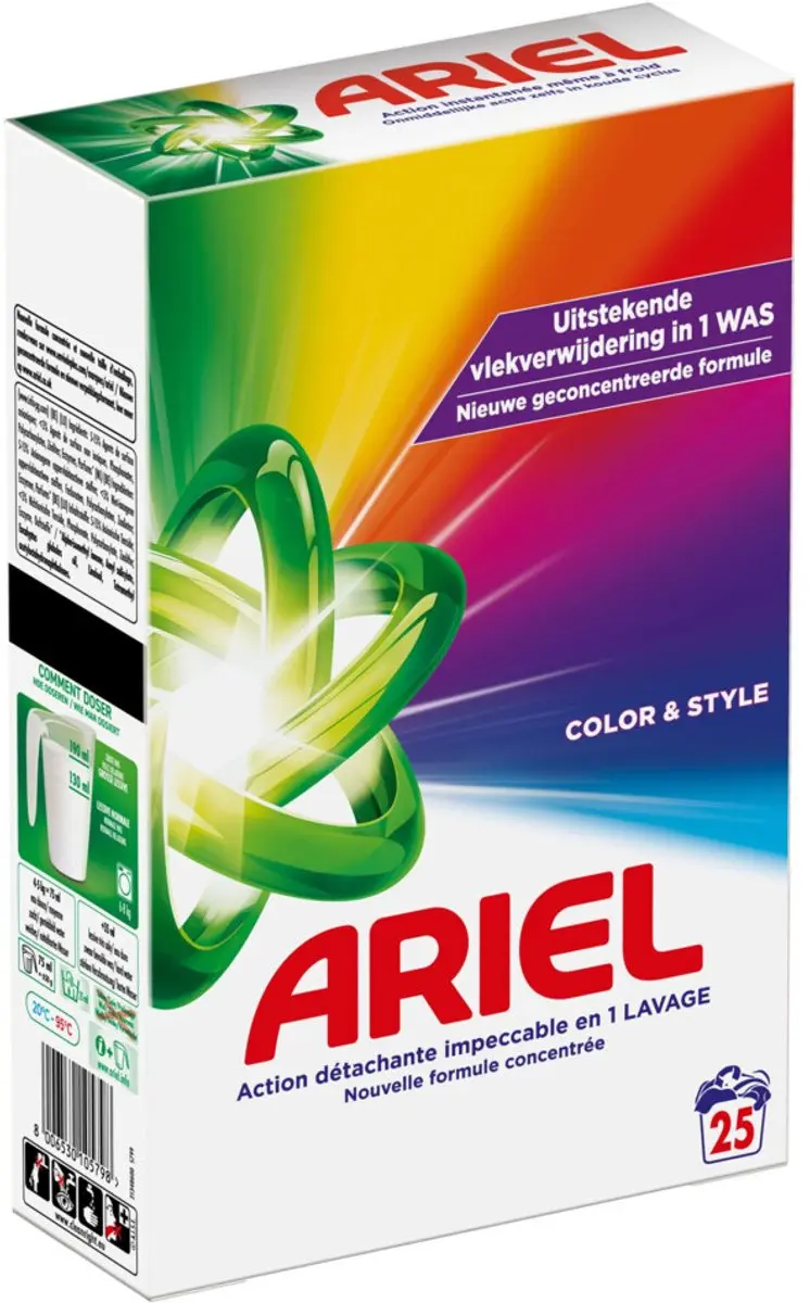 Ariel Waspoeder Color 25 Wasbeurten 1,25 kg - afbeelding 3 van 5