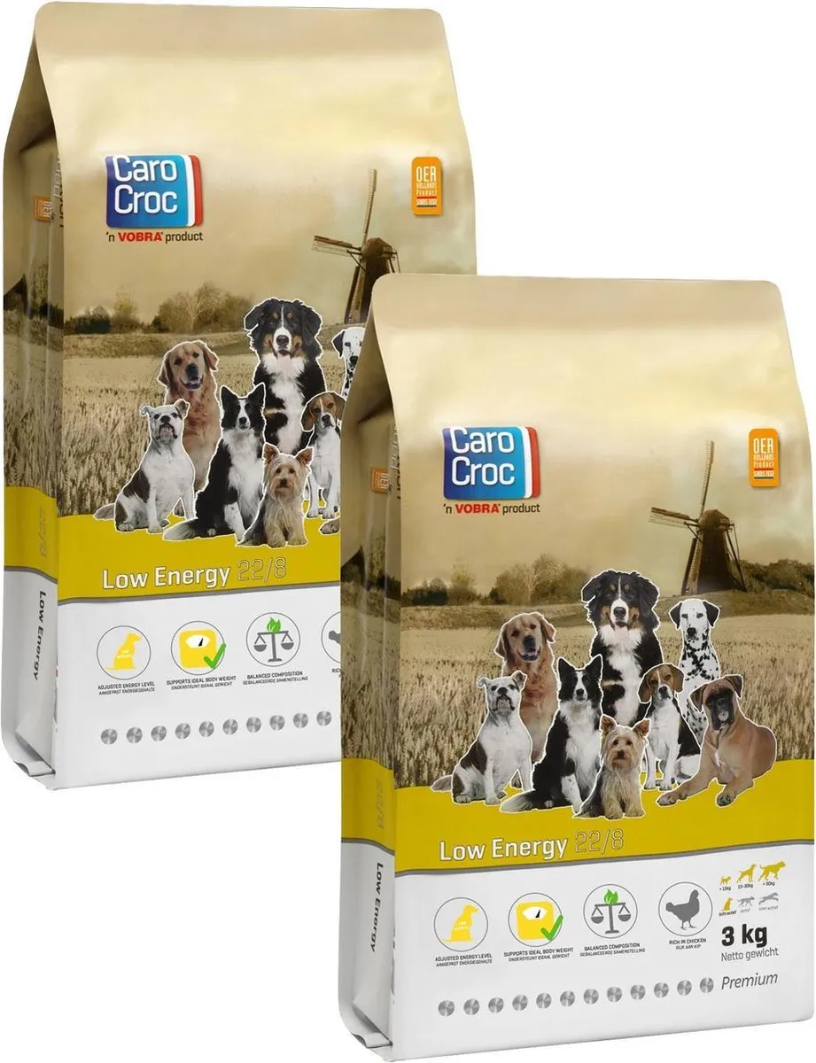 Carocroc Low Energy Hondenvoer - 2x3kg