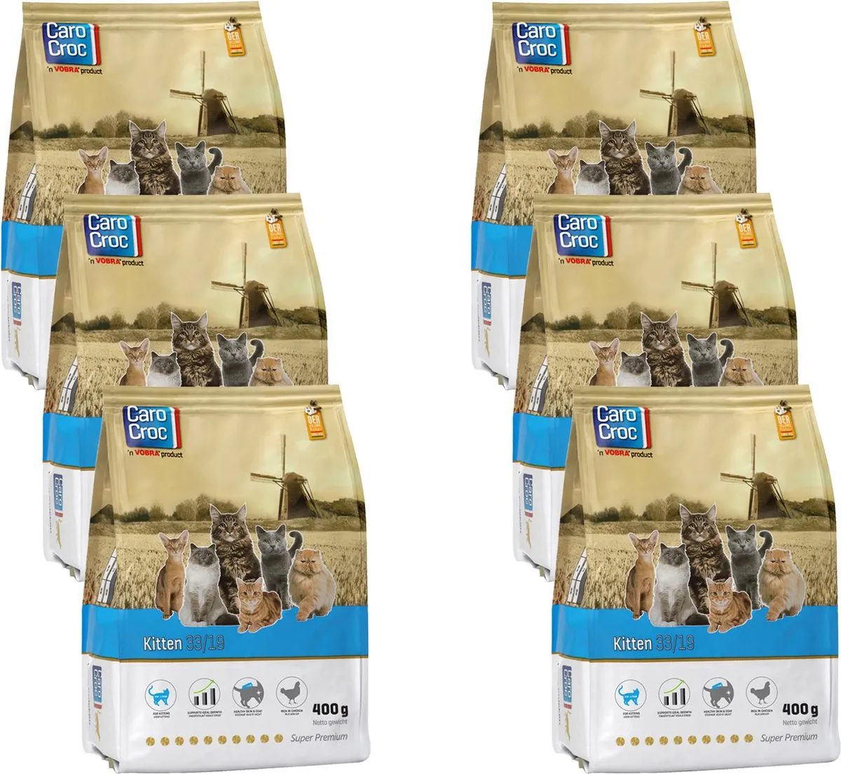 Carocroc Kitten Kattenvoer - 2,4kg (6x400g)