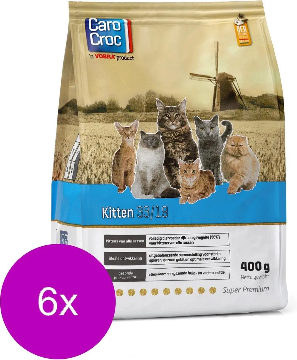 Carocroc Kitten Kattenvoer - 2,4kg (6x400g)