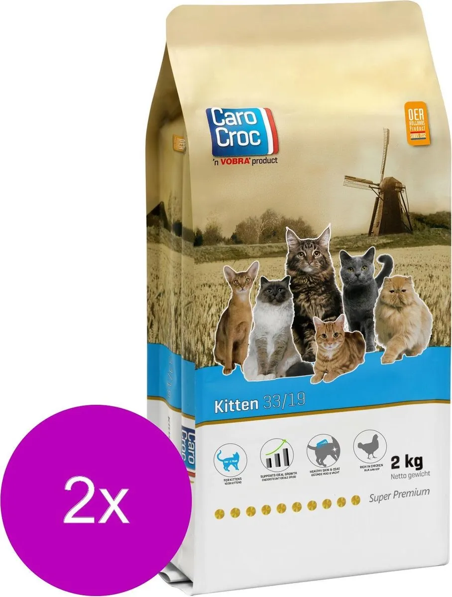 Carocroc Kitten Kattenvoer - 2x2kg