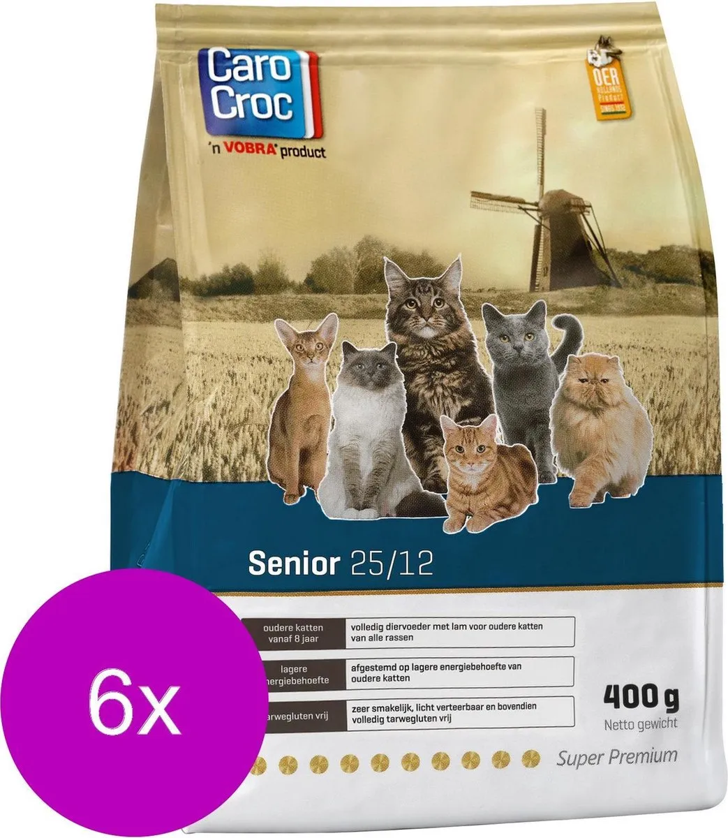 Carocroc Senior Kattenvoer - 6x400g