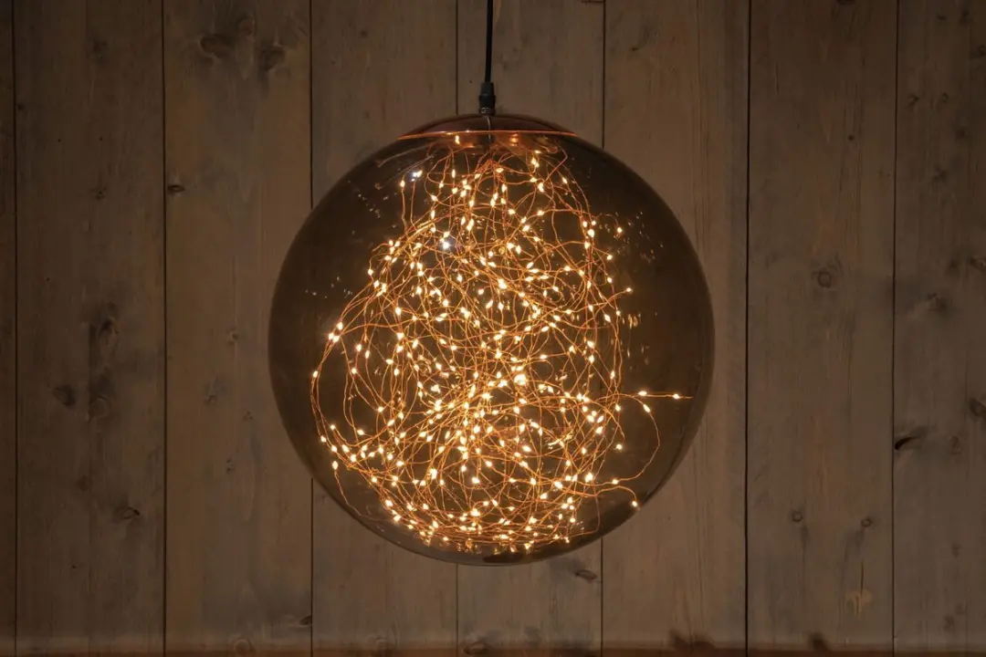 Anna's Collection Kersthanger Lichtbol 300 LED Smokey - afbeelding 2 van 2