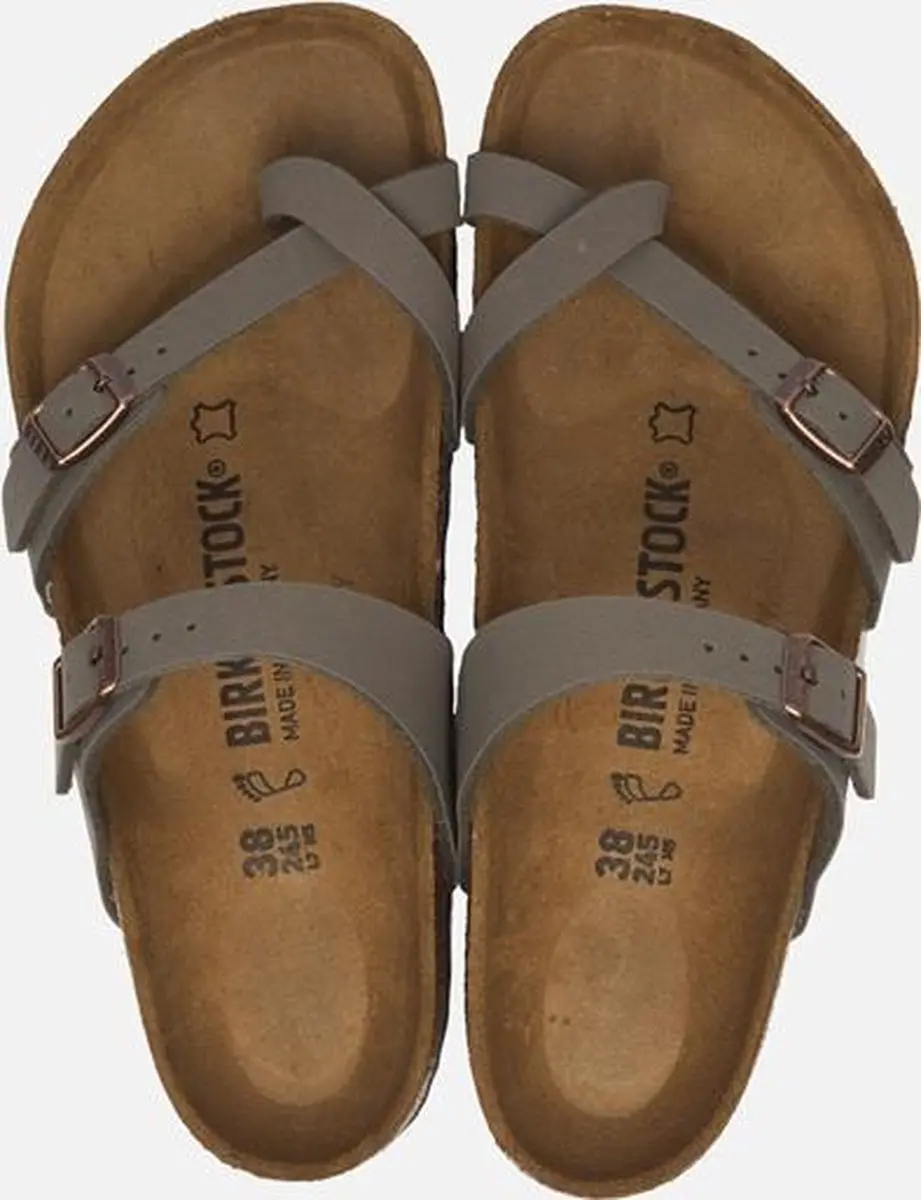 Birkenstock Mayari BFBC Regular Dames Slippers - Stone - Maat 38