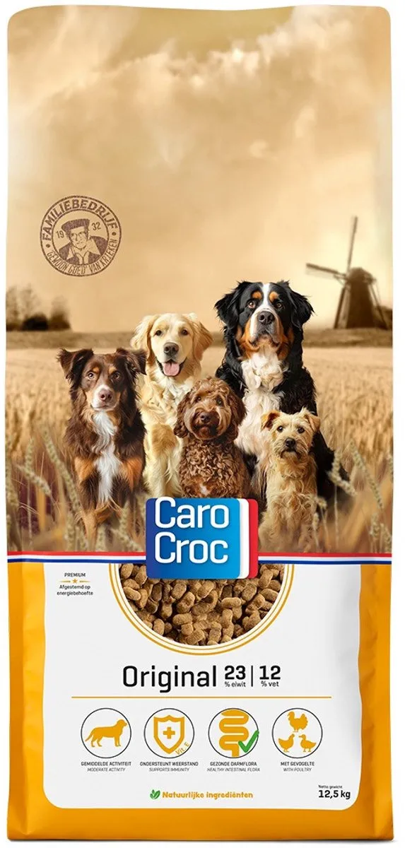 Carocroc Original Hondenbrokken 12.5KG + Schuurman Snack