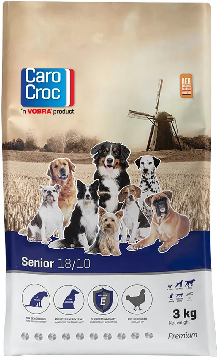 Carocroc Senior 3kg [18/10] - 1 Stuk