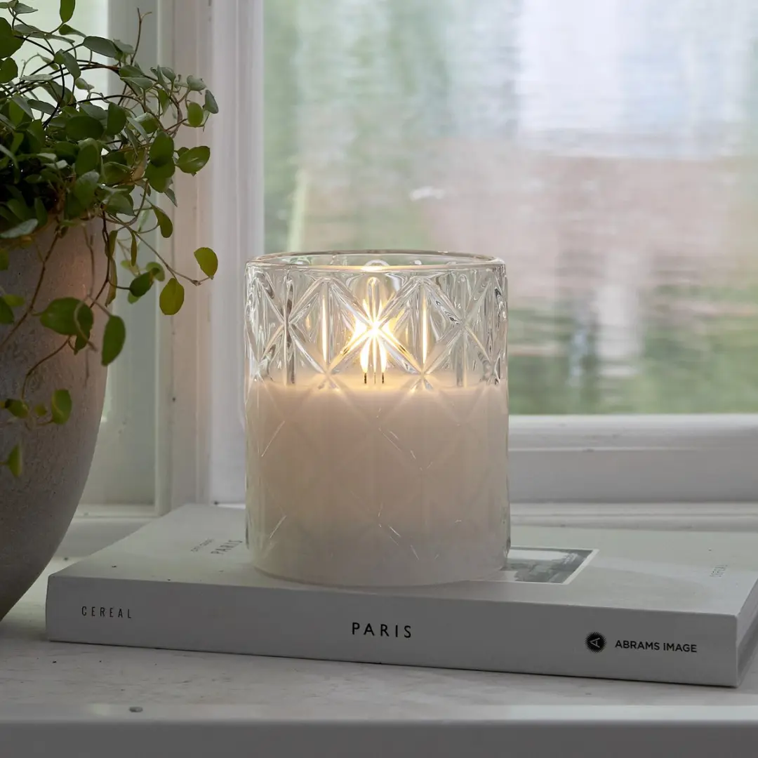 Star Trading LED-kaarsvlam Romb, wit, 10x8,5cm
