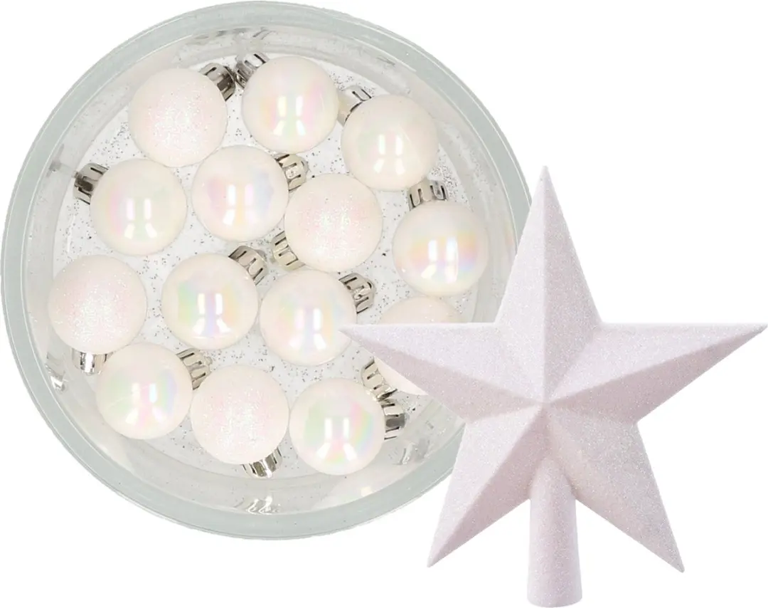 Decoris kerstballen 14x st 3 cm