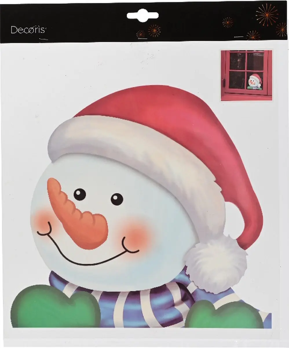 Raamdecoratie Sneeuwpop Sticker