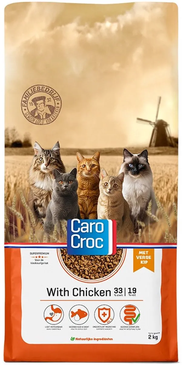 Carocroc Kat Kip 2kg met Catessey Stick