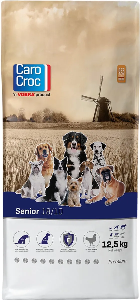 Carocroc Senior 12,5kg Hondenvoer - 18/10