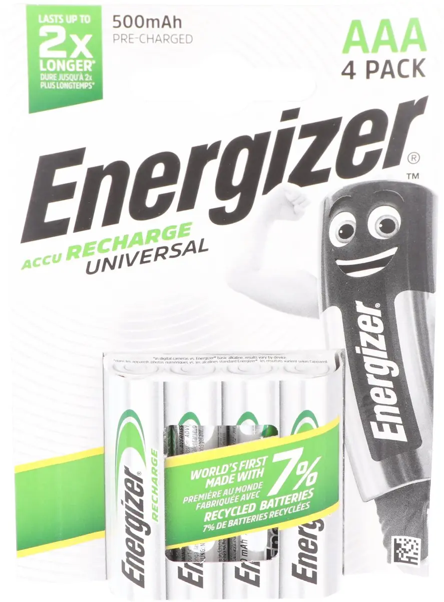 Energizer Universal HR03 AAA Oplaadbare Batterij 4 Stuks - afbeelding 3 van 6
