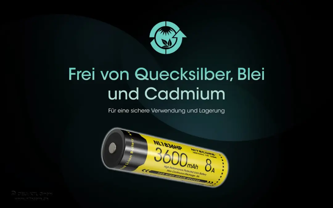 Nitecore NL1836HP Oplaadbare 18650 Li-ion Accu 3600mAh - afbeelding 2 van 6