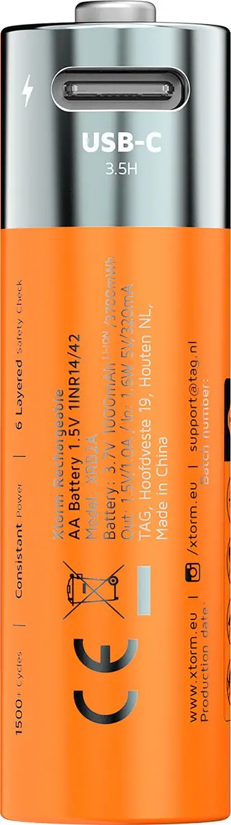 Xtorm NextGen AA Oplaadbaar 2100mAh - 4 Stuks - afbeelding 6 van 6