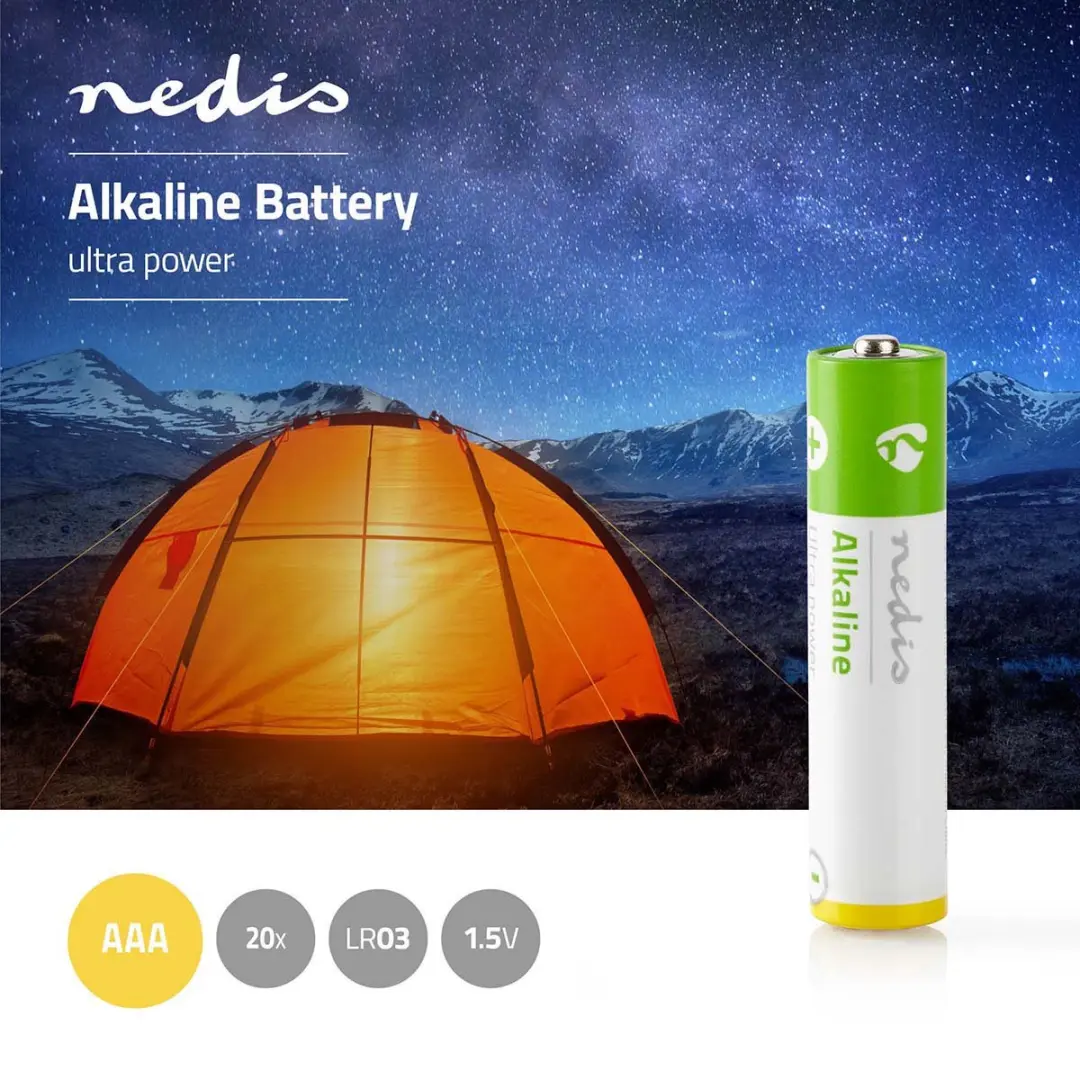 Nedis Alkaline AAA Batterij 20 Stuks - afbeelding 3 van 6