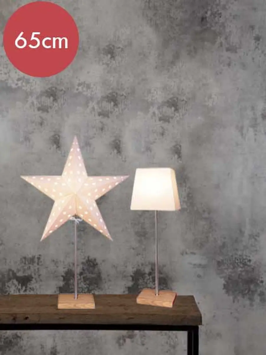 Staande kerstster duo "Leo hout"