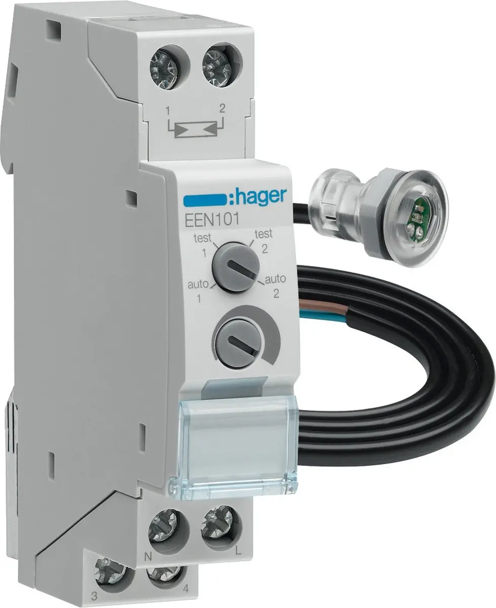 Hager Tebis EEN101 Schemerschakelaar DIN-rail - Wit - afbeelding 3 van 3