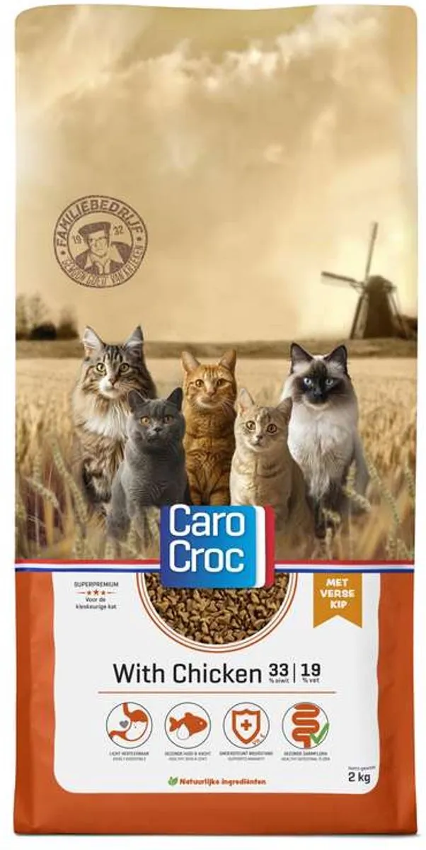 Carocroc With Chicken 2x7kg Kattenvoer