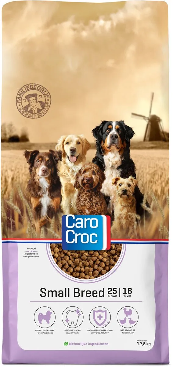 Carocroc Small Breed Vlees & Gevogelte & Rijst Hondenvoer 12.5kg